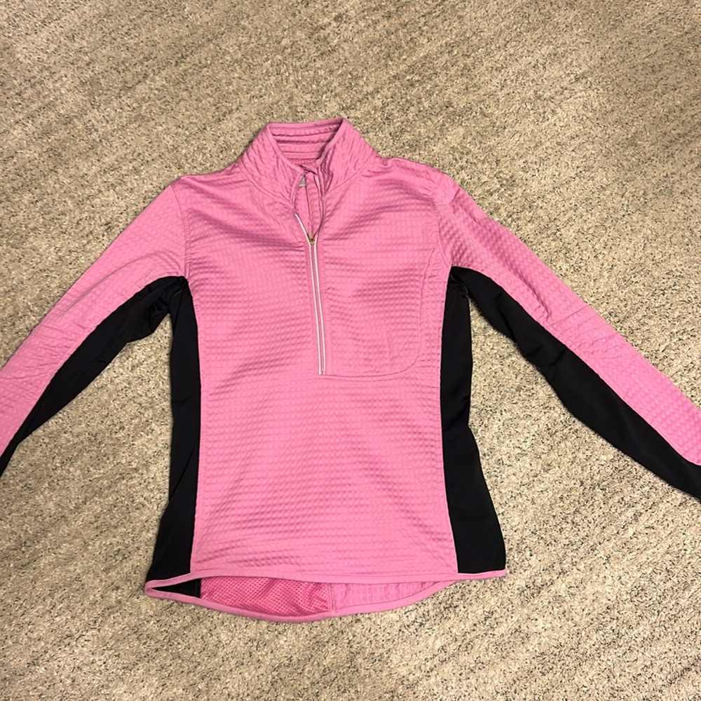 Nike sphere thermal half zip pink/black shirt pullover size medium